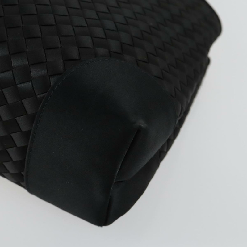 【日本直送】BOTTEGA VENETA INTRECCIATO 手提包 緞面 黑色 金色 正品 ki6189-13