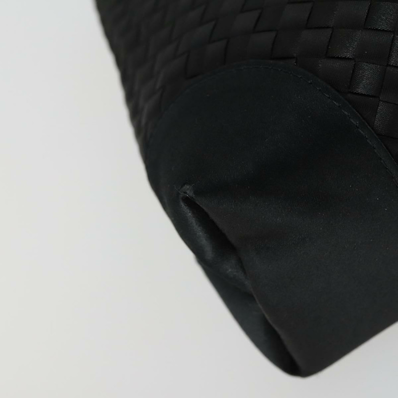 【日本直送】BOTTEGA VENETA INTRECCIATO 手提包 緞面 黑色 金色 正品 ki6189-14