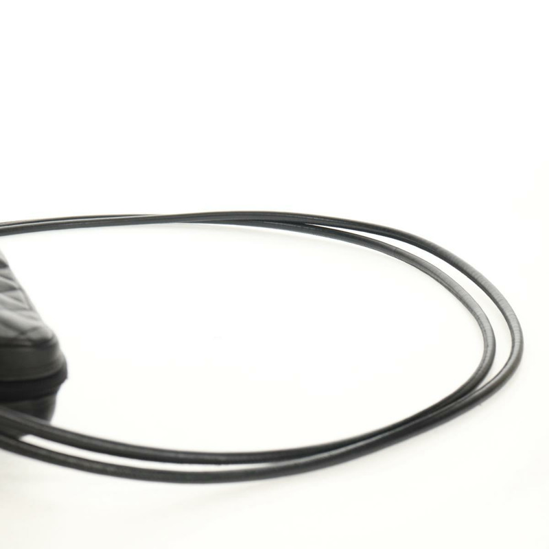 【日本直送】香奈兒 Cambon 系列黑色銀色雙C標誌皮革單肩包 Auth mr1637SAM-13