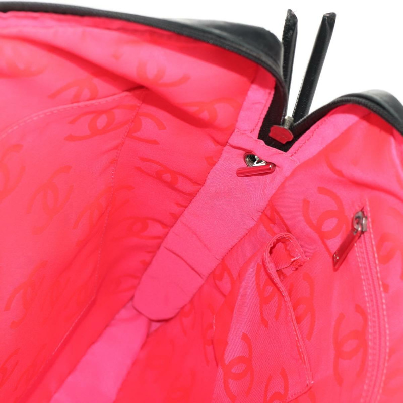 【日本直送】香奈兒 Cambon 系列黑色銀色雙C標誌皮革單肩包 Auth mr1637SAM-20