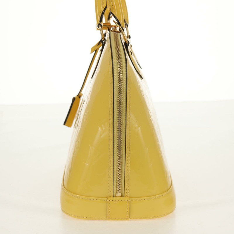 【日本直送】路易威登 Monogram Vernis Alma PM 手袋 黃色 Citrin M90101 LV Auth mr1608V-2