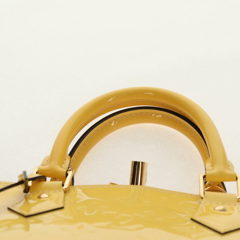 【日本直送】路易威登 Monogram Vernis Alma PM 手袋 黃色 Citrin M90101 LV Auth mr1608V-13