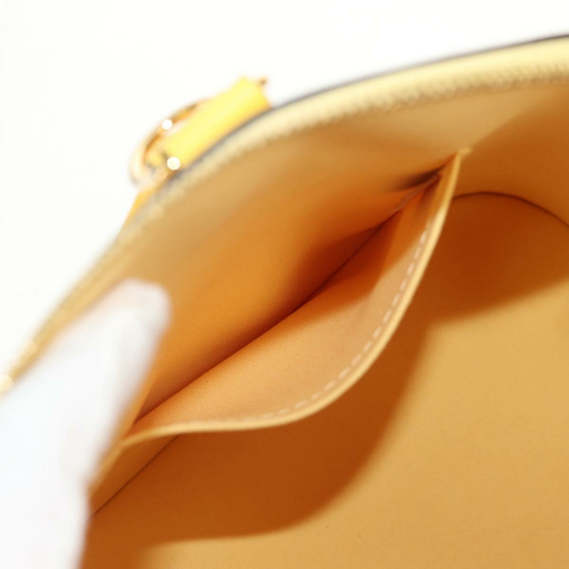 【日本直送】路易威登 Monogram Vernis Alma PM 手袋 黃色 Citrin M90101 LV Auth mr1608V-23