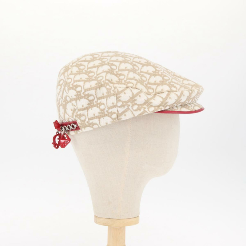 【日本直送】Christian Dior Trotter帆布帽 米色 Auth mr1632V-3