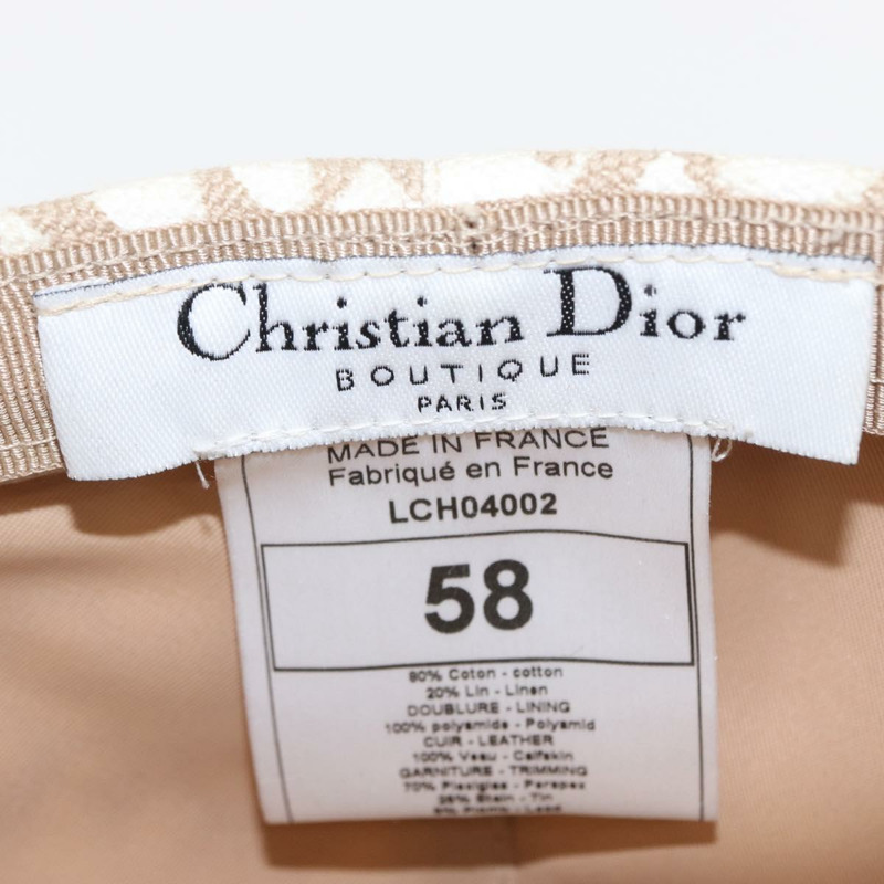 【日本直送】Christian Dior Trotter帆布帽 米色 Auth mr1632V-10