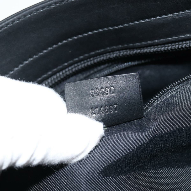 【日本直送】GUCCI GG帆布托特包 黑色 銀色 33890 正品 am9800-10