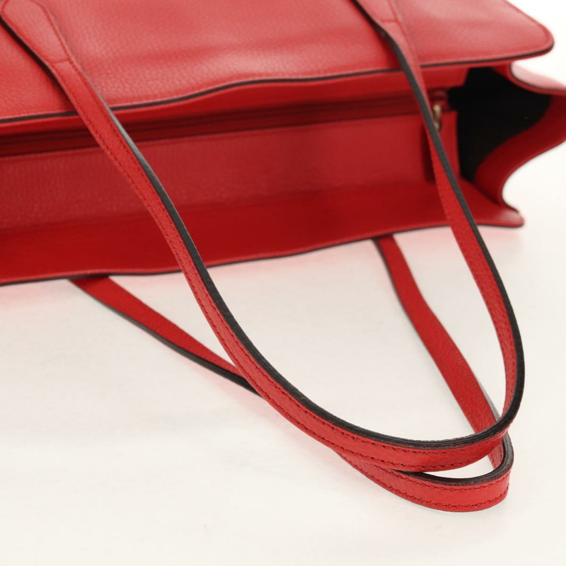 【日本直送】GUCCI 互扣式手提包 皮革 紅色 金色 353581 Auth am9922V-6