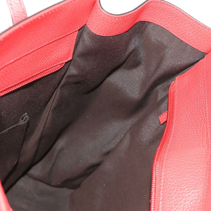 【日本直送】GUCCI 互扣式手提包 皮革 紅色 金色 353581 Auth am9922V-20