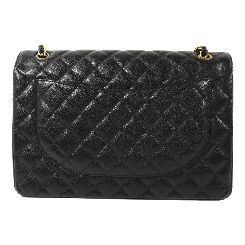 CHANEL 牛皮皮革Classic Maxi Jumbo金扣鏈帶肩背袋-1