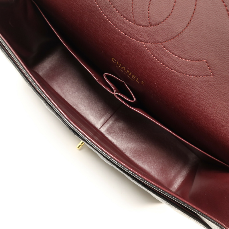CHANEL 牛皮皮革Classic Maxi Jumbo金扣鏈帶肩背袋-4