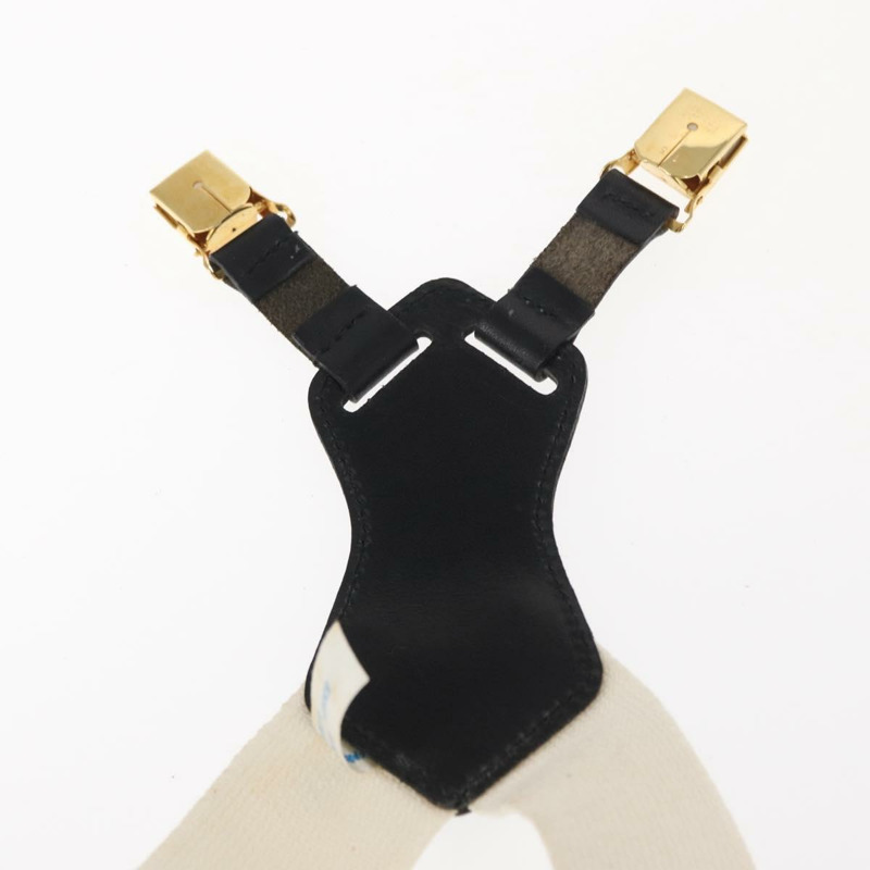 【日本直送】香奈兒帆布皮革白色吊帶 CC Auth mr1577-11