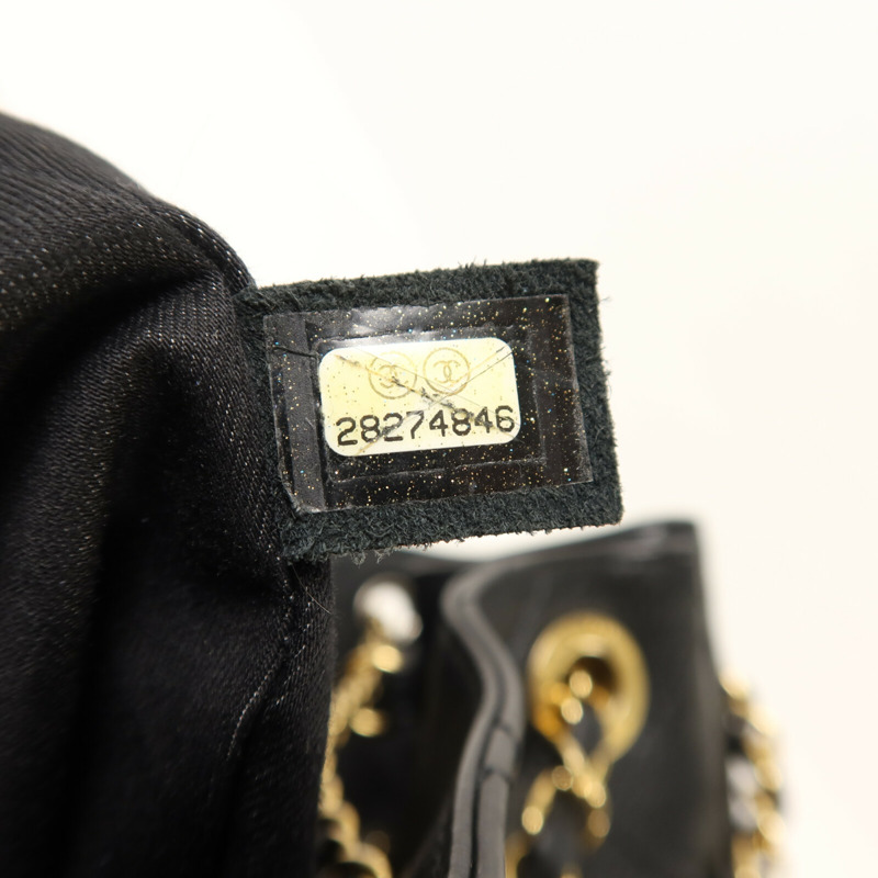 CHANEL 牛皮皮革Bucket Bag鏈帶肩背袋-6