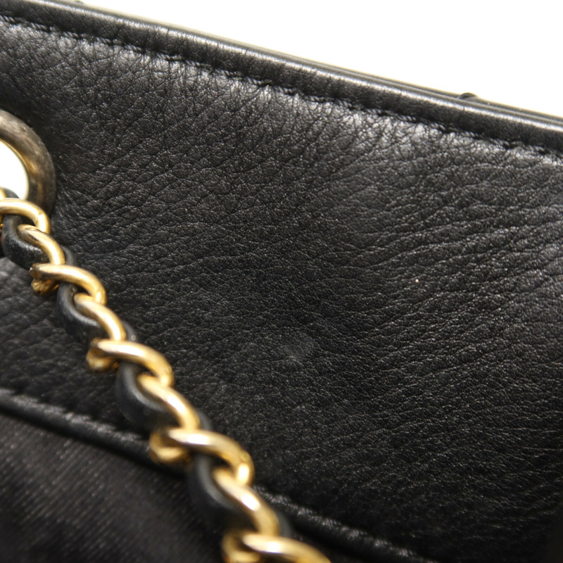 CHANEL 牛皮皮革Bucket Bag鏈帶肩背袋-18