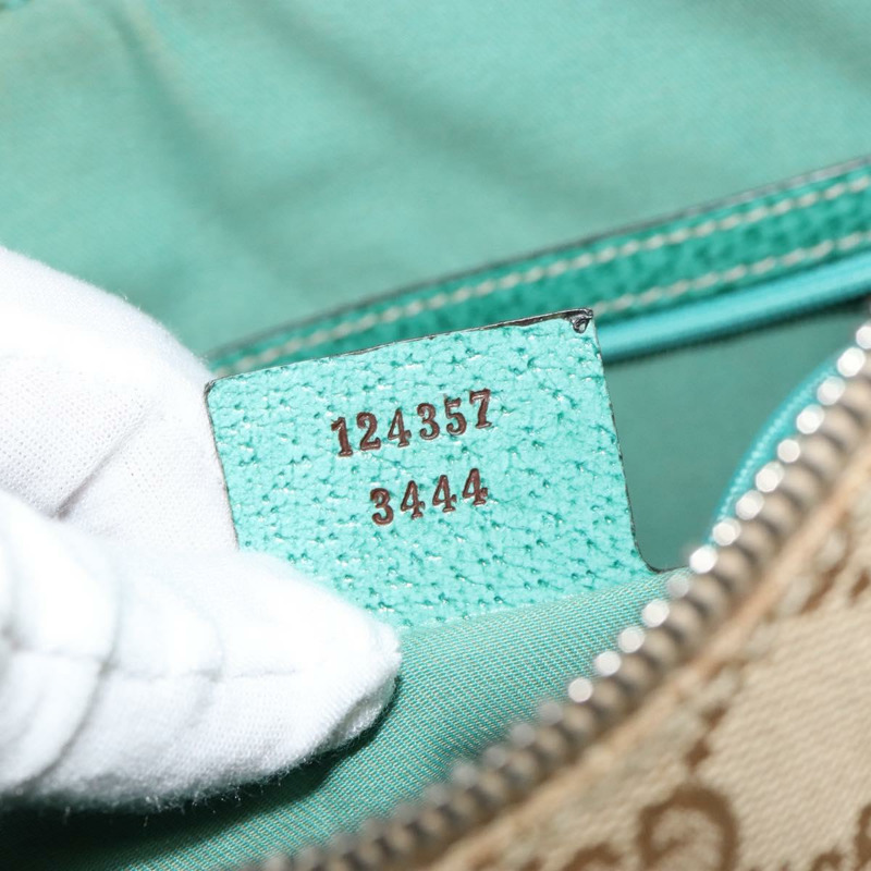 【日本直送】GUCCI GG帆布肩背包 米色 銀色 134357 正品 156040-11