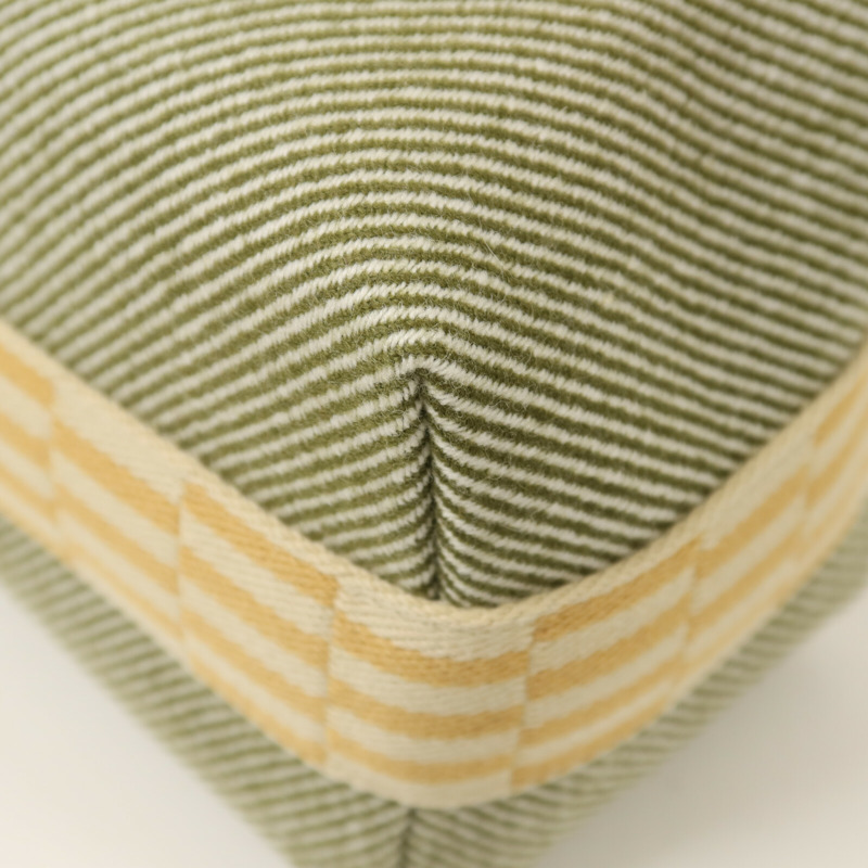 HERMES 帆布Bride-A Brac Cabriole PM銀扣手挽袋Green/Yellow/Beige-10