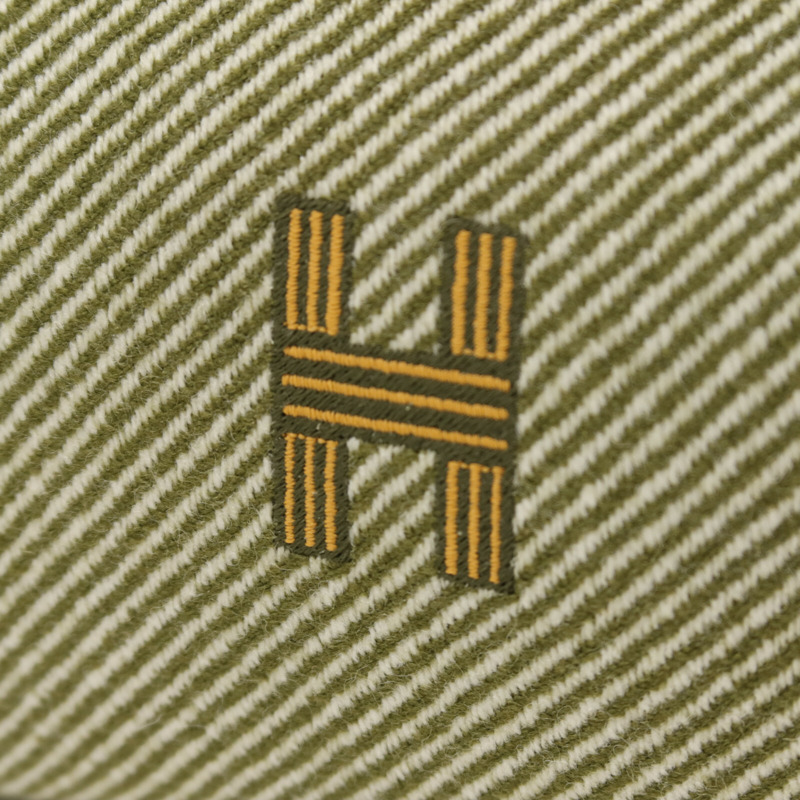 HERMES 帆布Bride-A Brac Cabriole PM銀扣手挽袋Green/Yellow/Beige-13