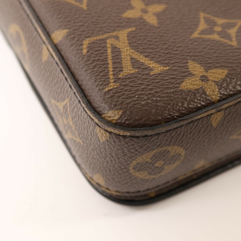 LOUIS VUITTON Monogram Macassar S-Lock肩背袋-10