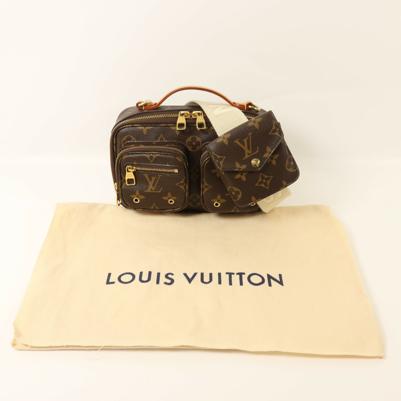 LOUIS VUITTON Monogram Utility金扣手挽肩背兩用袋-7