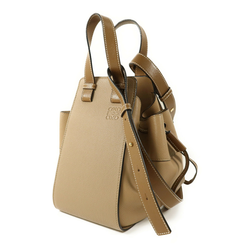 LOEWE 牛皮皮革Hammock金扣手挽肩背兩用袋-2