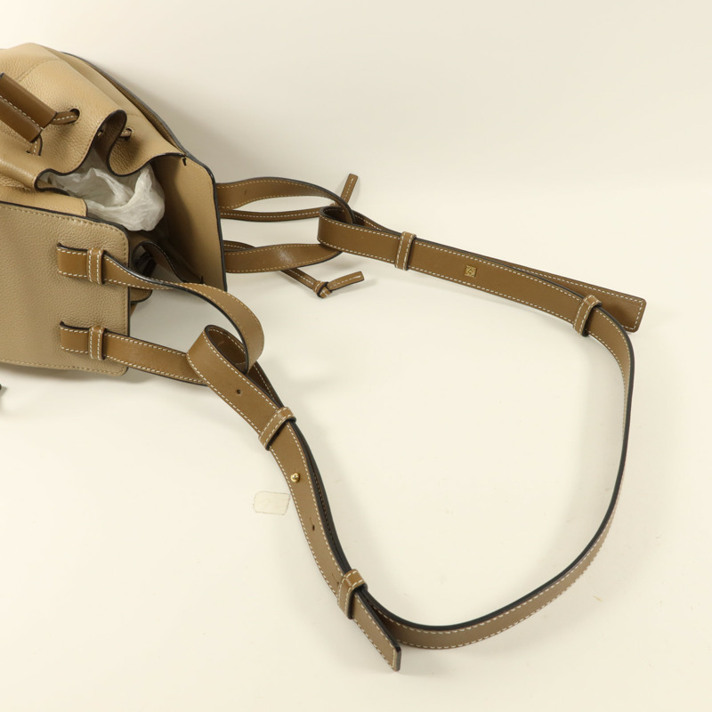 LOEWE 牛皮皮革Hammock金扣手挽肩背兩用袋-7