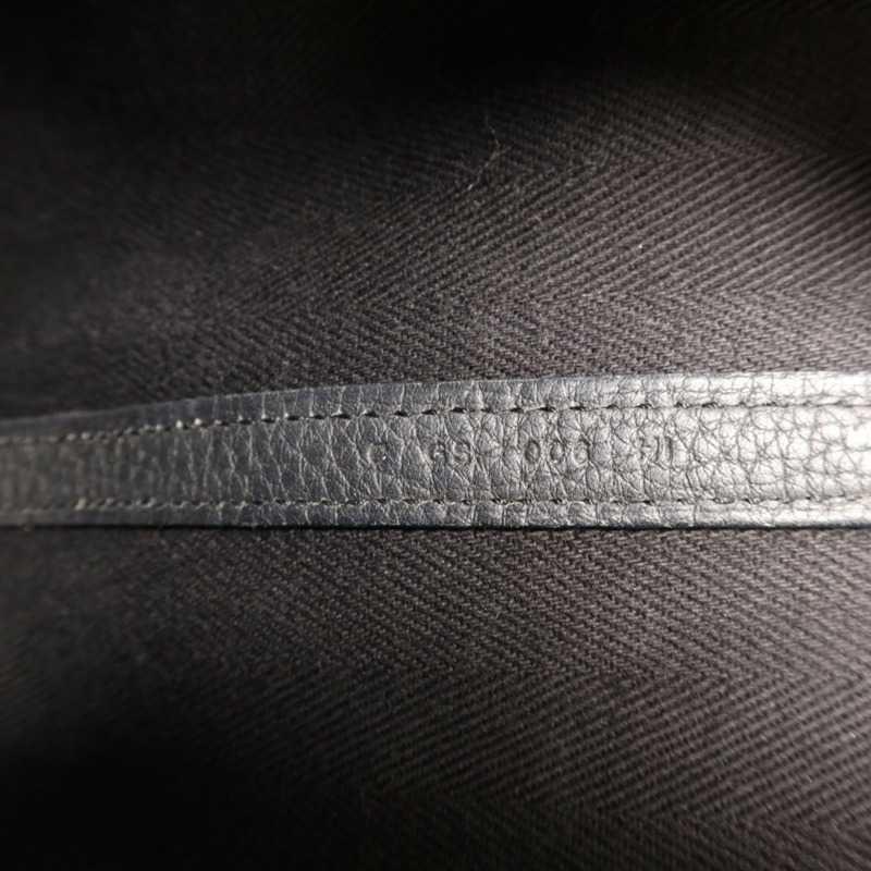 HERMES 帆布/Negonda皮革Garden Party TPM銀扣手挽袋Noir/Blue Indigo-6