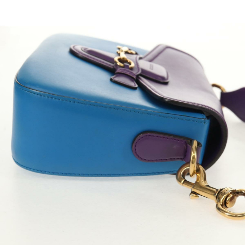 【日本直送】GUCCI 馬銜扣單肩包，皮革，紫色，金色，380573，正品編號 154070V-5