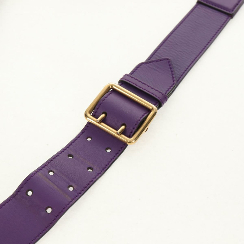 【日本直送】GUCCI 馬銜扣單肩包，皮革，紫色，金色，380573，正品編號 154070V-9