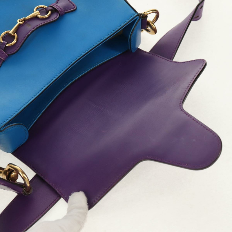【日本直送】GUCCI 馬銜扣單肩包，皮革，紫色，金色，380573，正品編號 154070V-20