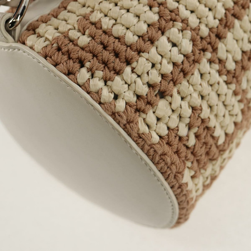 【日本直送】FENDI Zucca 帆布水瓶包吸管兩用銀棕色正品 142983SAV-19