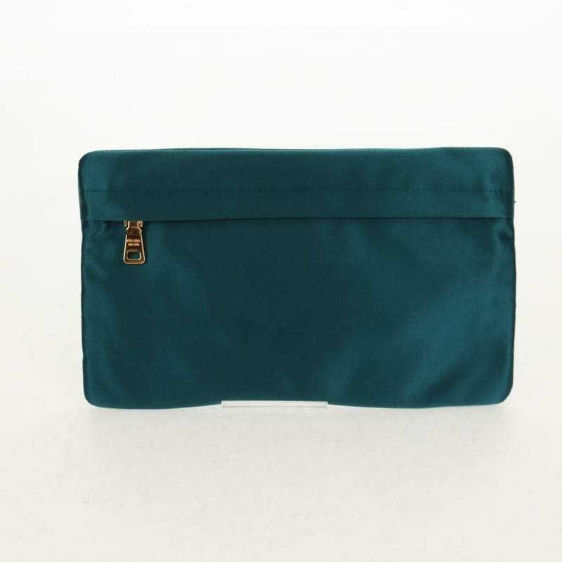 【日本直送】PRADA 紫色金色緞面手拿包（正品）154166M-10