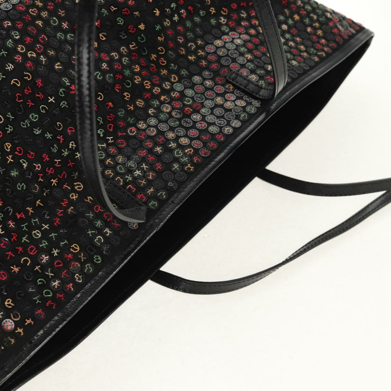 【日本直送】FENDI 亮片托特包 尼龍 黑色 正品 142984V-5