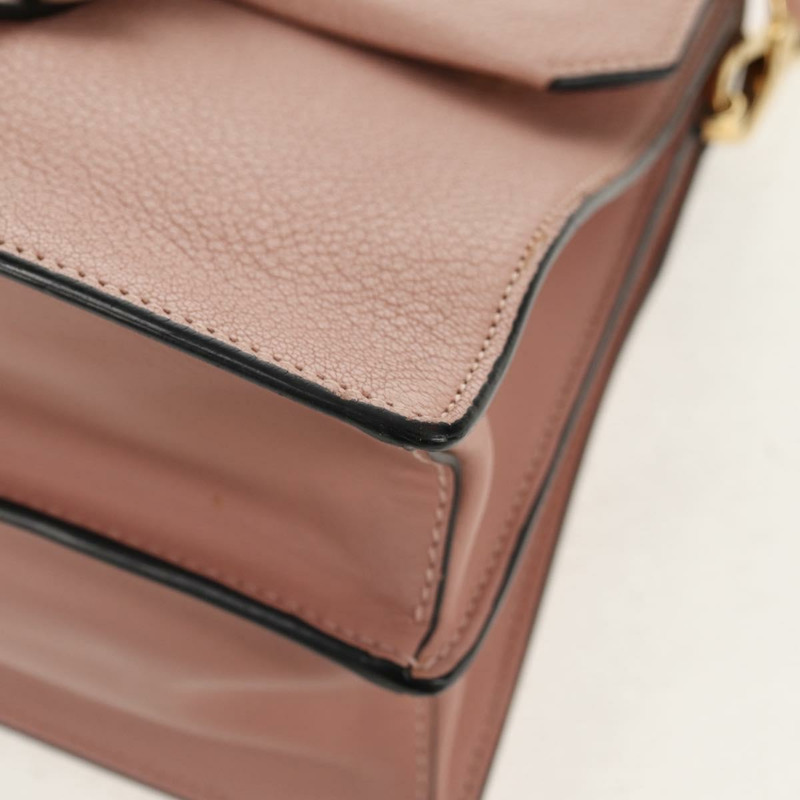 【日本直送】Miu Miu Mew Lady 手提包 皮革 2way 粉紅金配色 正品 154917V-20