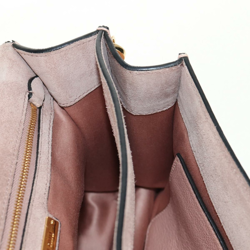 【日本直送】Miu Miu Mew Lady 手提包 皮革 2way 粉紅金配色 正品 154917V-33