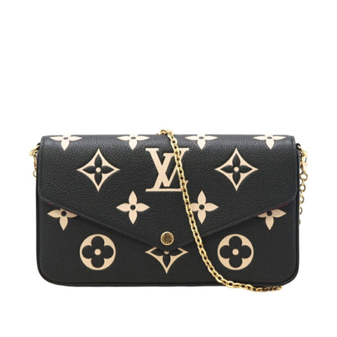 路易威登 Empreinte 雙色 Pochette Felicie M82479 女士單肩背包，米色小牛皮材質