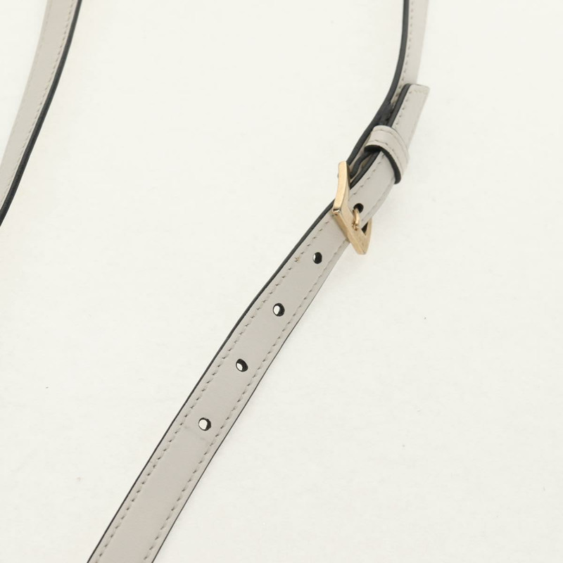 【日本直送】Miu Miu Mew Lady 單肩包，皮革材質，白色金色，正品，貨號 154916V-13