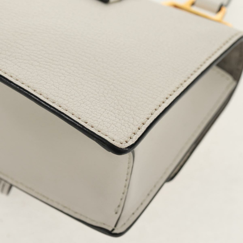 【日本直送】Miu Miu Mew Lady 單肩包，皮革材質，白色金色，正品，貨號 154916V-18