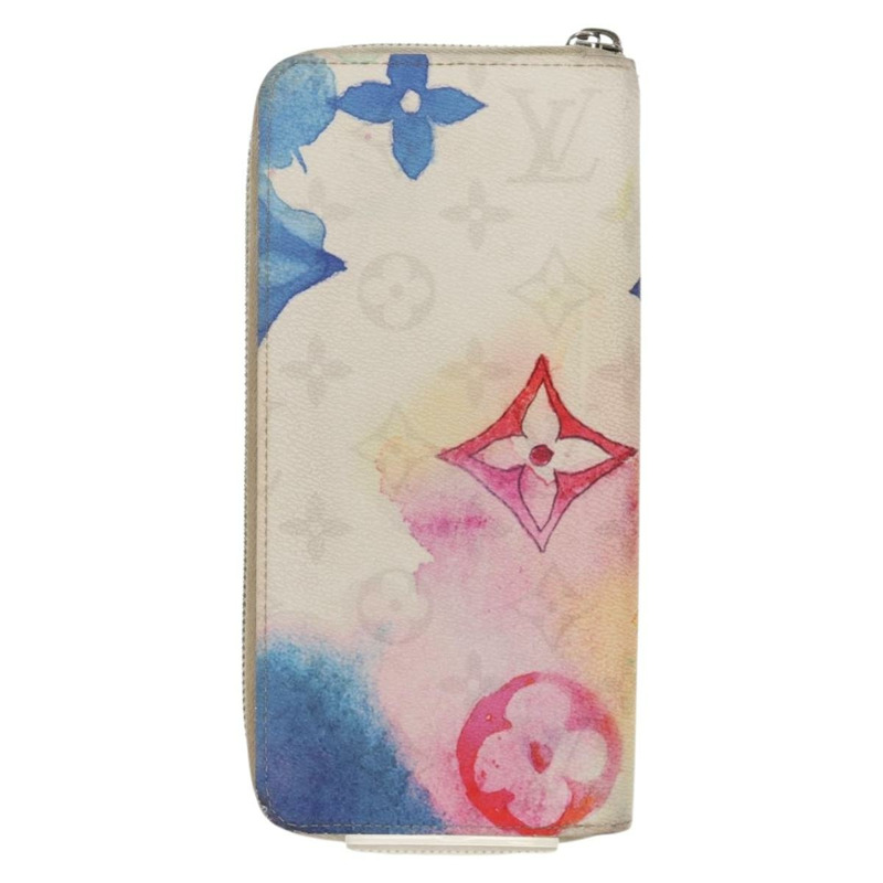 【日本直送】路易威登 Monogram Watercolor Zippy 垂直版藍色皮夾 M80499 正品 143028A-1