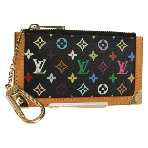 路易威登 (LOUIS VUITTON) 多色 Pochette Cles 零錢包 黑色 M13664 LV 正品 154947V