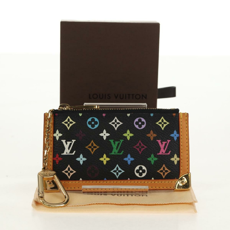 【日本直送】路易威登 (LOUIS VUITTON) 多色 Pochette Cles 零錢包 黑色 M13664 LV 正品 154947V-11