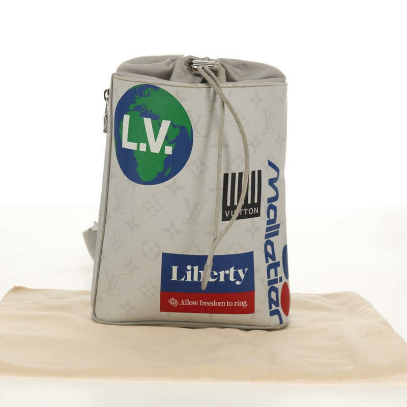 【日本直送】路易威登 Monogram 白色粉筆斜背包 Bron M44629 LV Auth 142973V-11