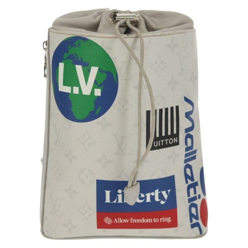 【日本直送】路易威登 Monogram 白色粉筆斜背包 Bron M44629 LV Auth 142973V-12