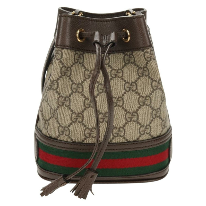 【日本直送】GUCCI GG Supreme Web Sherry Offdia 迷你水桶包 PVC 550620 正品 142976SAM-12