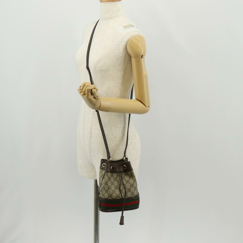 【日本直送】GUCCI GG Supreme Web Sherry Offdia 迷你水桶包 PVC 550620 正品 142976SAM-21