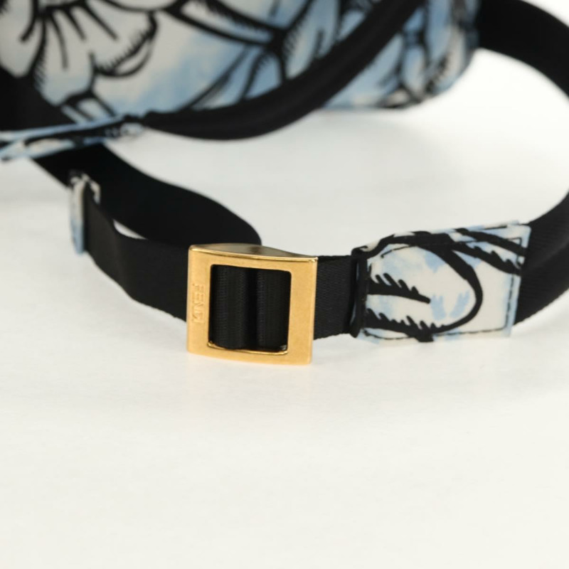 【日本直送】FENDI 雙肩包 尼龍 藍色 金色 正品 ka596M-8