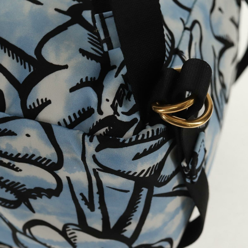 【日本直送】FENDI 雙肩包 尼龍 藍色 金色 正品 ka596M-17