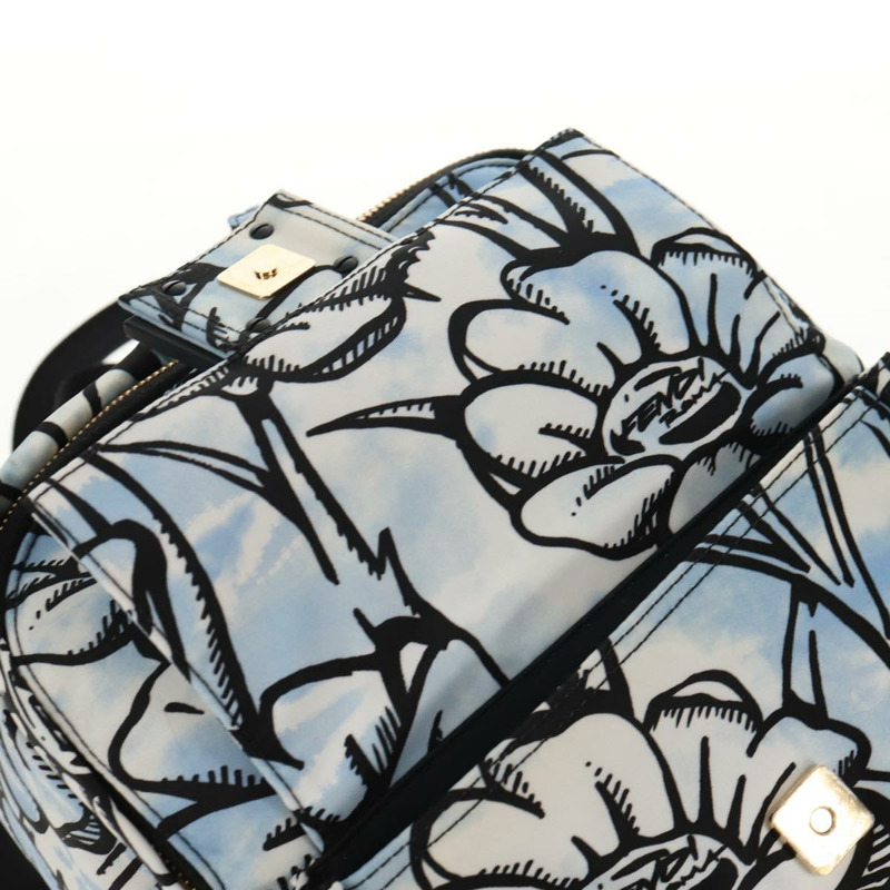 【日本直送】FENDI 雙肩包 尼龍 藍色 金色 正品 ka596M-20