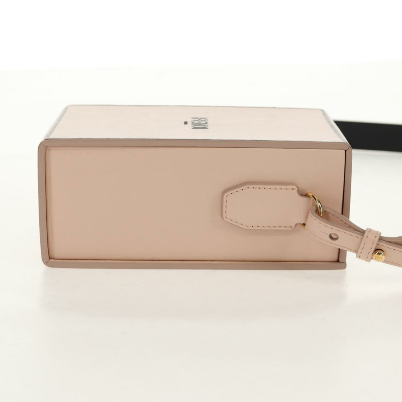 【日本直送】FENDI 皮革單背包 米色 金色 正品 ka578M-3