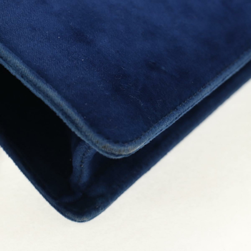 【日本直送】GUCCI 天鵝絨肩包 藍色 金色 544242 正品 ka591V-15