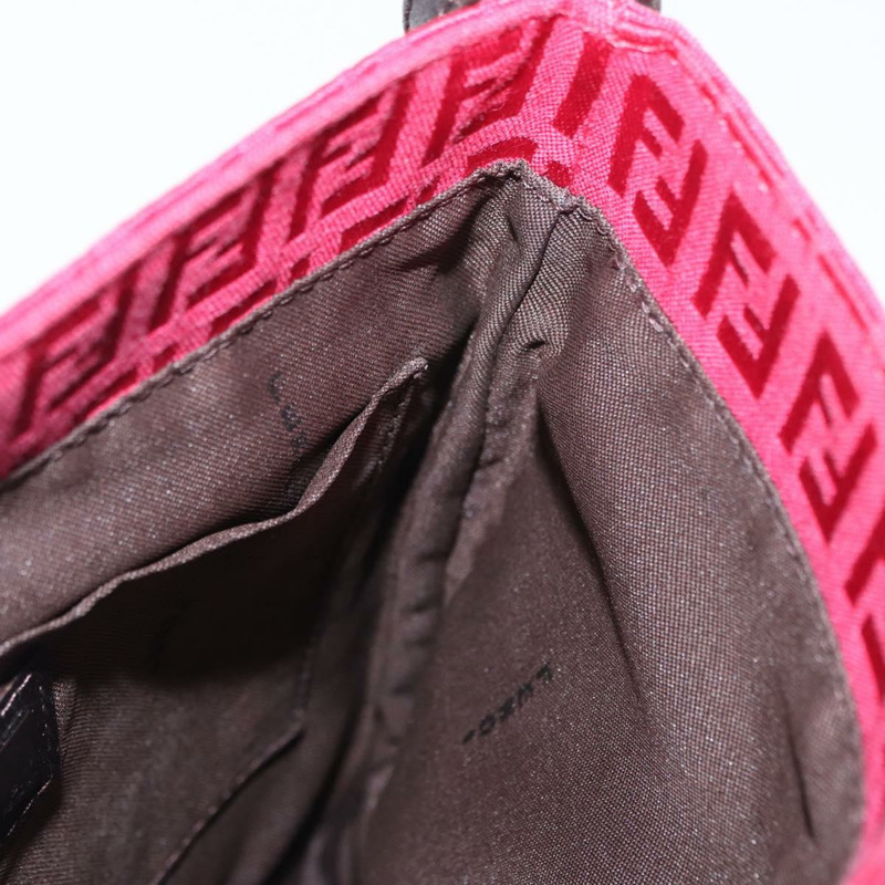 【日本直送】FENDI Zucchino帆布單肩包 紅色銀色 正品 155957V-19
