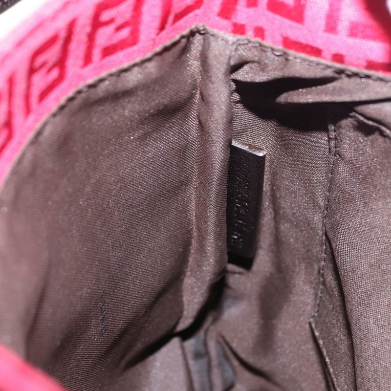 【日本直送】FENDI Zucchino帆布單肩包 紅色銀色 正品 155957V-20